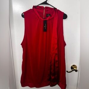 Worthington Red Sleeveless Blouse